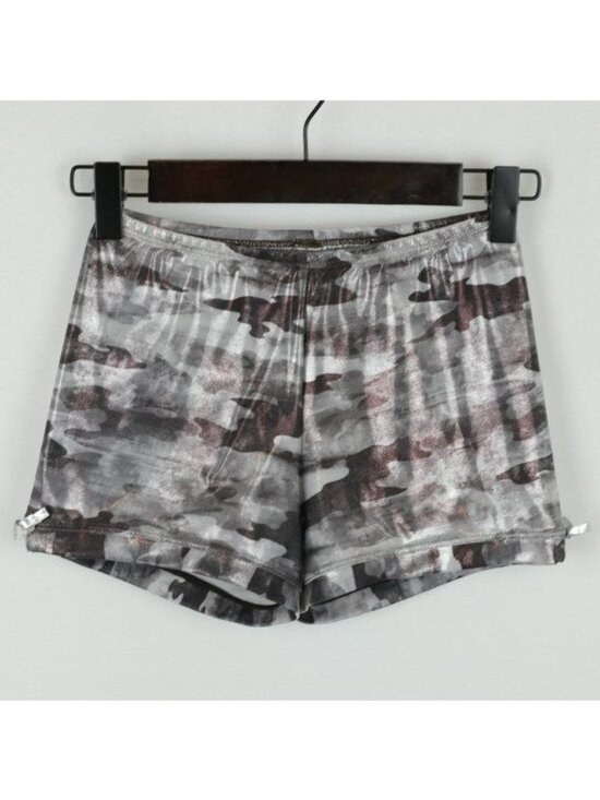 Monkeybar Buddies Other - Monkeybar Buddies Cosmic Camo Girls Size 10 Gray Spandex Gymnastics Shorts